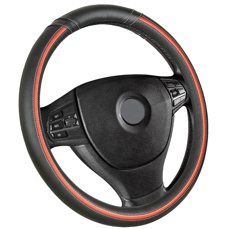 PU leather car steering wheel cover