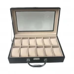 Pu Watch Box Storage Quantity Wood Watch Box Multi-Position Watch Case