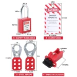 QVAND Safety Lockout Tagout Kit electrical circuit breakers LOTO padlock sets
