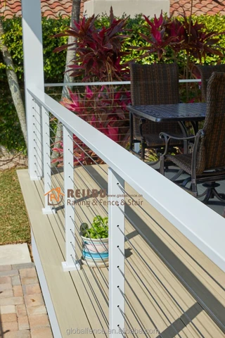 Buy Reilbu Clean Look White Cable Railing Easy Install Ss316 304 Indoor ...