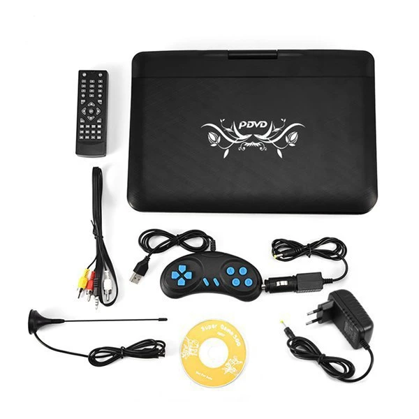 Remote Control Swivel Screen Portable Car DVD VCD Player with Gamepad