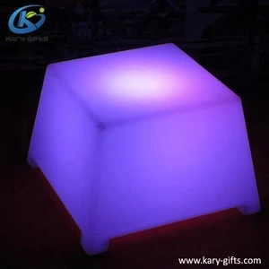 Remote LED RGB glow lighting event furniture tables cube/round furniture led