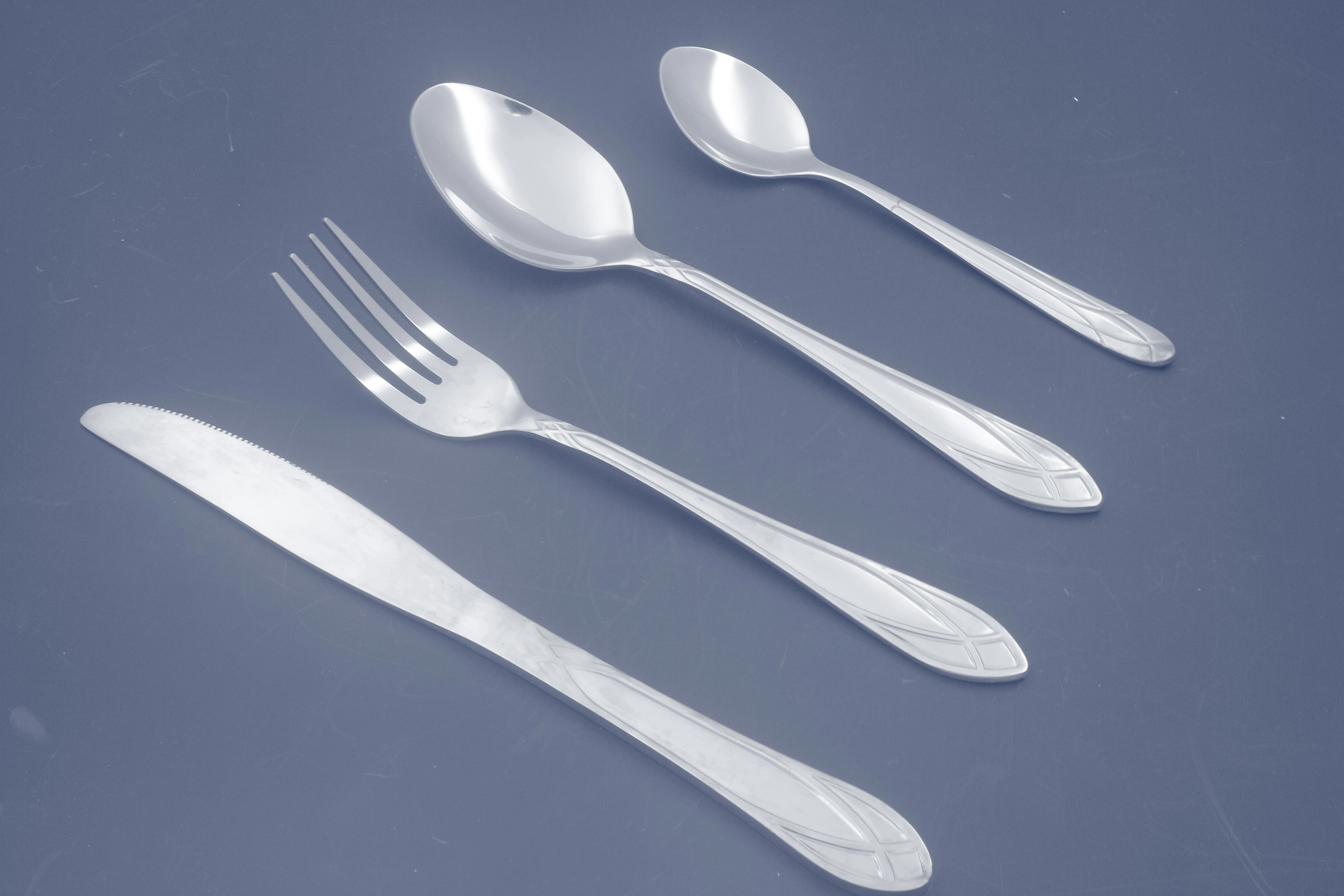 Restaurant Customized flatware set 6pcs Dinnerware metal Stainless Steel 304 Cutlery set