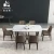 Import Restaurant Furniture, Italian Marble Top Dining Table with Solid Wooden Legs from China