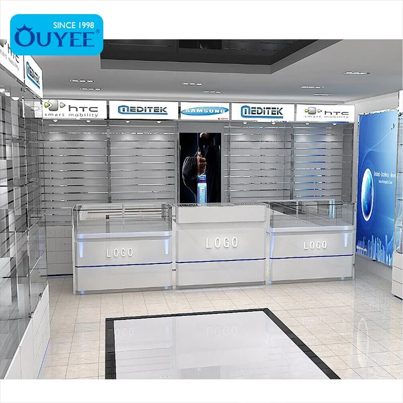 Retail Display Cabinet Decoration Mobile Phone Store Furniture Cellphone Accessories Store Showcase Fixture