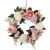 Import Retro European home wedding  decoration door hanging  pink artificial peony flower wreath from China