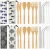 Import Reusable Bamboo Utensils with Case 7.8 Inches Bamboo Knife, Fork, Spoon, Multi-colors Metal Straw Bamboo Cutlery Set from China
