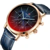 Reward Changing Color Glass Men&#39;s Chronograph wrist watch leather strap Fashion Alloy Sport Water Resistant quartz Watches