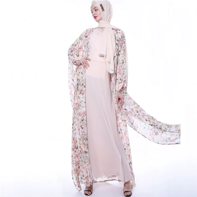 Robe Musulmane Plissee Latest Design Peplum Women Abaya Open Cardigan Islamic Dubai Dress Kaftan Jilbab Ramadan Clothing