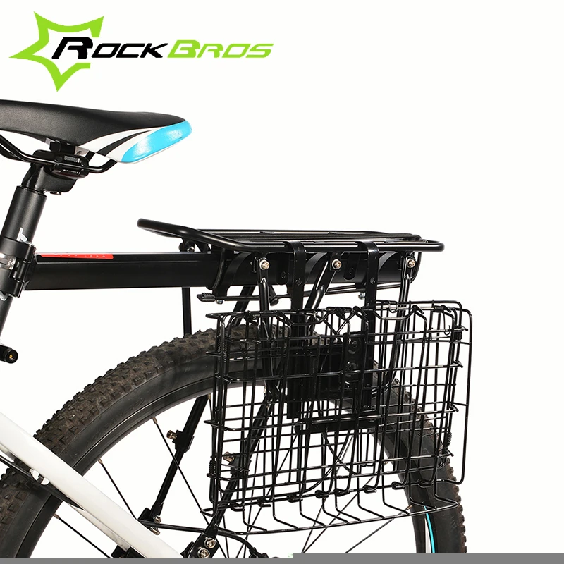 ROCKBROS Wholesale Easy to Install Quick Release Foldable Stainless Steel Wire Bike Bicycle Basket