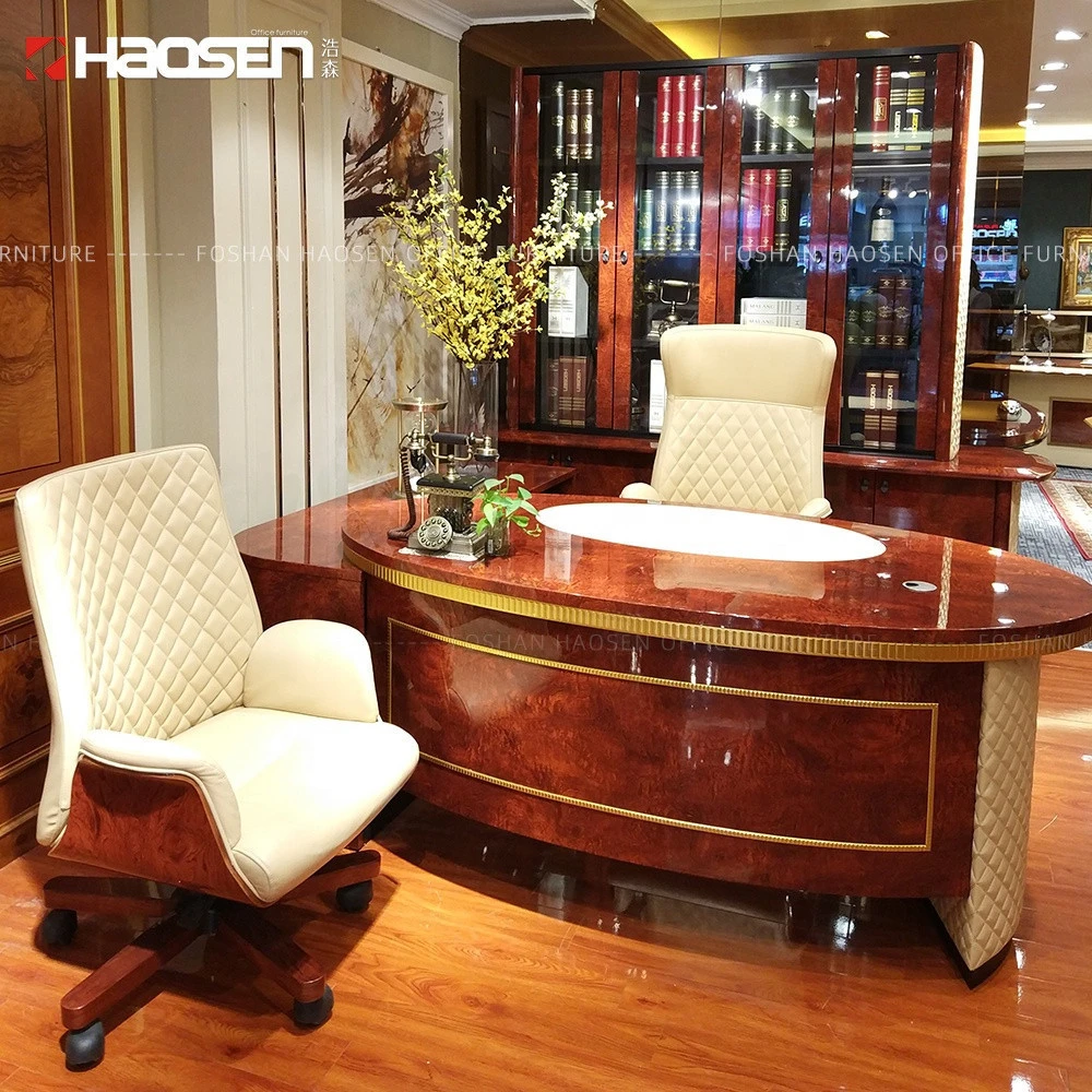 Rolls 6881 Wooden office meeting leather office furniture luxury executive