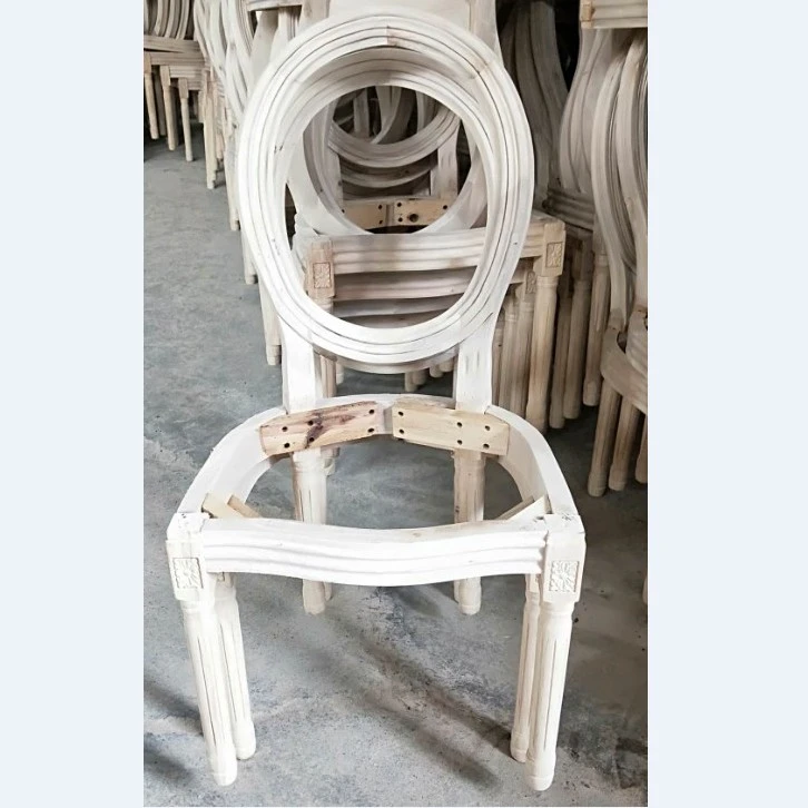 round back unfinished Wooden  Sofa Frame furniture frame carving wood unassembled Chair Frame