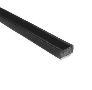 Rubber Seal Rectangle Crown Profile with Peel-Off Tape, Black, for home, car, truck, industrial, auto, marine, RV, caravan