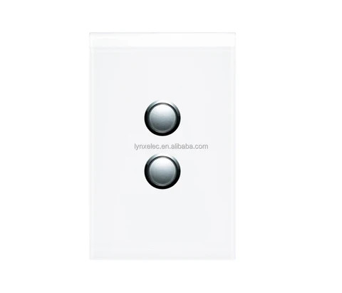 SAA  Australia Australia Clipsal  saturn touch 2 gang push switch
