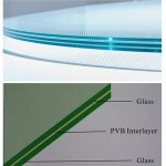 Safety balustrade handrail baluster glass 8.76mm,10.76mm,13.52mm,17.52mm PVB