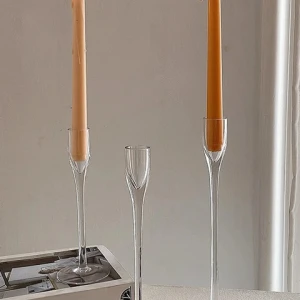 Scented candle glass candlestick holder