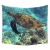 Import sea turtle under sea pattern 150cm*130cm Peach skin Large size tapestry Home wall hanging Leisure beach towel  Shawl from China