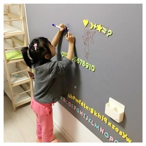Self-adhesive Eye protection high quality Smooth writing Customized size Soft Magnetic chalkboard with Rich accessories for home