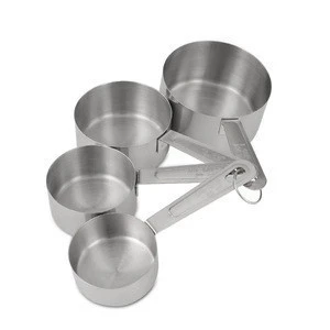 Set of 4 Stackable Gadget Different Sizes Metal Measuring Spoons Set Stainless Steel Measuring Cups