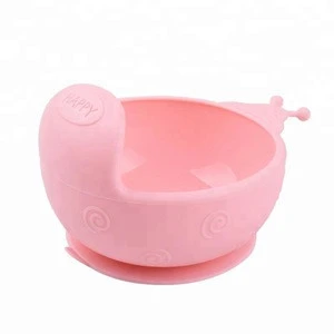 Shenzhen Baby Products FDA Approval BPA Free Animal Shaped Feeding Food Toddler Kids Suction Cup Silicone Feed Bowl With Handle