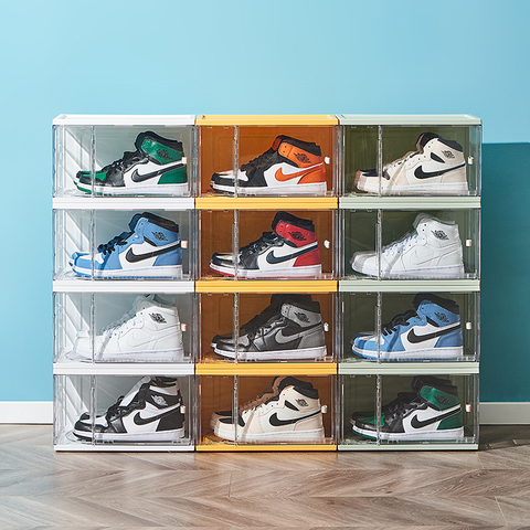 Buy Shoe Box Clear Plastic Stackable,drop Front Shoe Box With Clear ...