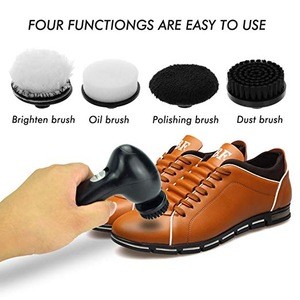 Shoe Brush Shoe Polish Leather Shoe Clean Kit with Brighten Brush
