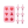 Silicone BPA Free Ice Popsicle molds 6 Cavity Ice cream Make tools for home DIY make Cake Pop Reusable Popsicle Molds