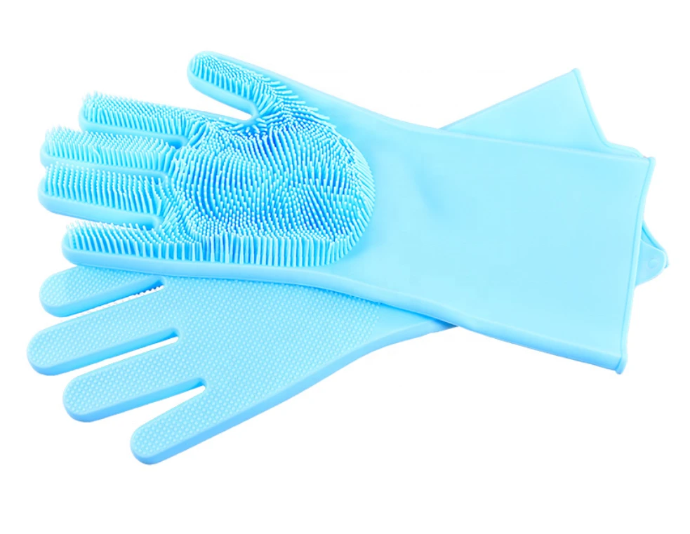Silicone dishwashing glove