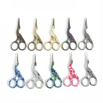 Small Vintage Style Sewing Scissors Embroidery Crane Bird Scissors Stainless mini Stork Scissors for Costumes Crafts Sewing