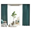 Smooth and comfortable silk cotton material physical shading blackout curtain fabric for living room