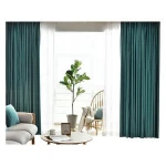 Smooth and comfortable silk cotton material physical shading blackout curtain fabric for living room