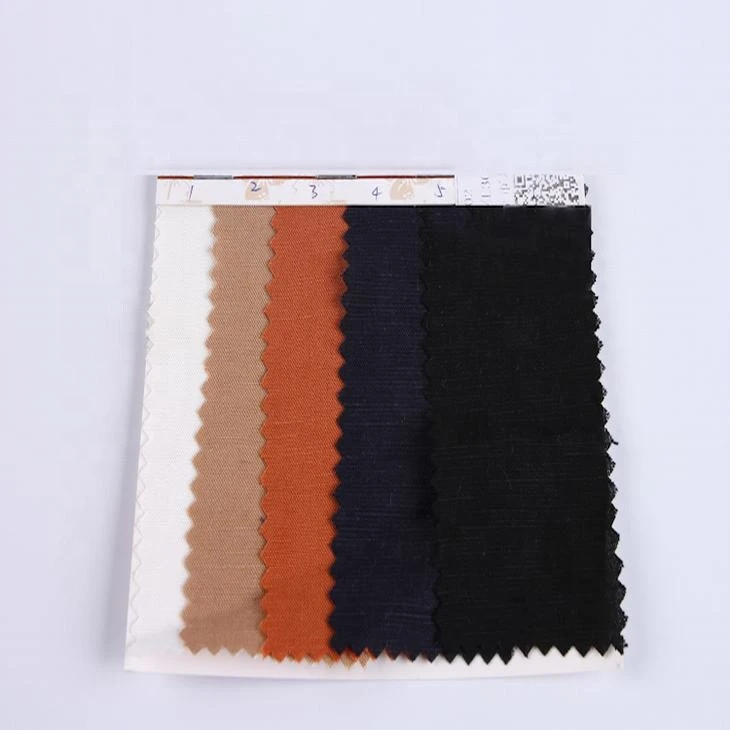Soft multicolor custom plain dyed wholesale suiting tencel linen fabric for shirt