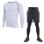 Import Solid color men long sleeve sports two-piece suit breathable training wear High elasticity and quick drying gym suit from China