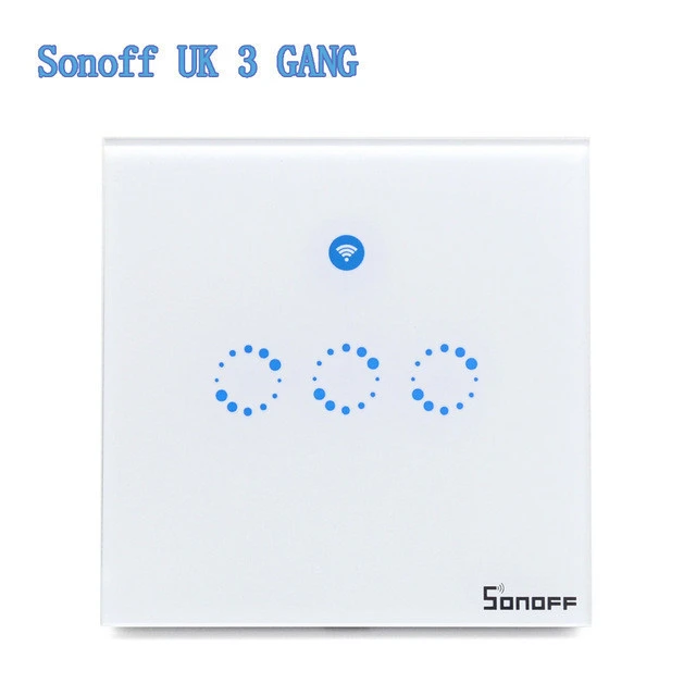 Sonoff T1 UK/EU/US 3 Gang smart Home Automation Wireless Wifi Light Remote Switch control RF/APP/Touch Timer