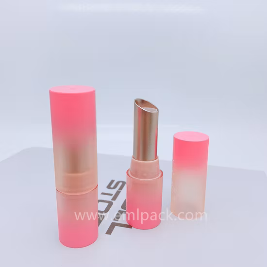 10.8mm Lovely Lipstick Case Pink Grandient Plastic Tube Transparent Lipstick Empty Tube