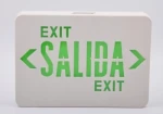 Spanish Type Salida Dual Voltage High Impact Retardant ABS LED Exit Light