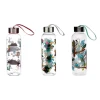 Sports Travel Drinking Leak Proof Glass Water Bottle Travel Water Bottle With Sleeve And stainless steel bottle lid