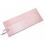 Spot stock wholesale pink cardboard paper cardboard wedding dress favor gift box packaging subscription box with handle