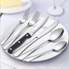 stainless steel dinnerware flatware sets with steak knives 30 pcs restaurant cutlery set
