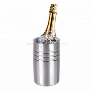 Stainless Steel Double Walled Wine Champagne Bottles Cooler Buckets