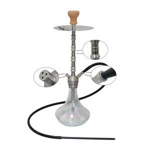 Stainless steel glass narguile shisha hookah for Bar party