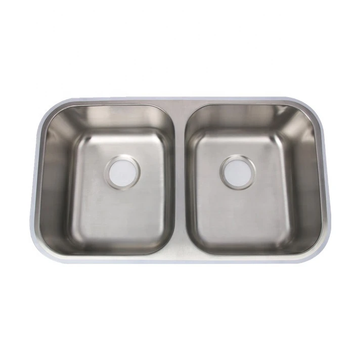 stainless steel industrial double sink basin