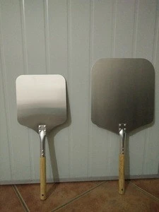 stainless steel pizza peel/pizza shovel with wooden handle