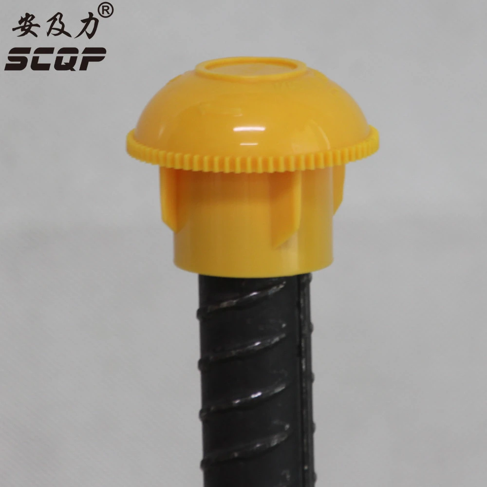 Steel Bar Fall Protection Accessories Customized Plastic PVC Pipe Threaded End Cap