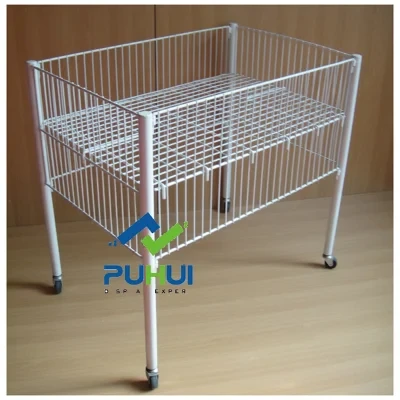 Stores Merchandise Promotion Movable Metal Wire Exposition Table (PHY507)