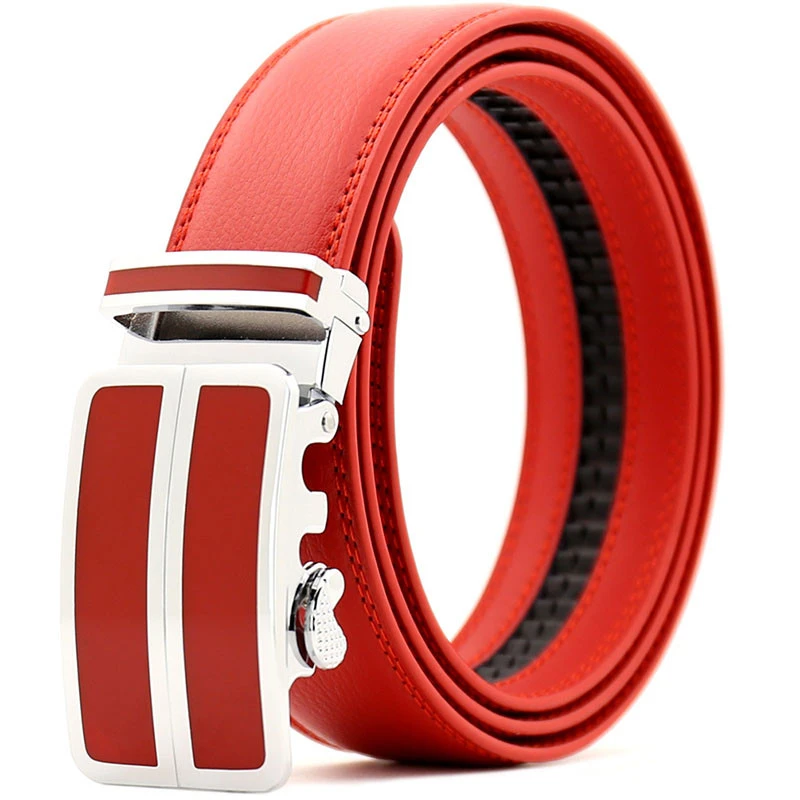 Strap Male Metal Automatic Buckle Luxury Leather Belts for Men
