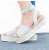Summer Leopard Sandals High Heels Wedges PU Platform Women Sandals Buckle Strap Comfort Casual Ladies Shoes Plus Size