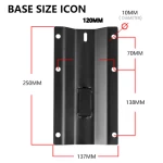 SUT-390  Rotation Adjustment & Solid-Steel Pin Serves as Safety-Stop Mount Speaker Bracket Stands-Dual