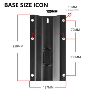 SUT-390  Rotation Adjustment & Solid-Steel Pin Serves as Safety-Stop Mount Speaker Bracket Stands-Dual