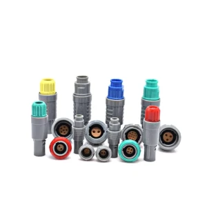 SZRico PKG medical plastic connector 8 pin female connector elbow PCB panel mounted socket Push Pull Circular Connector